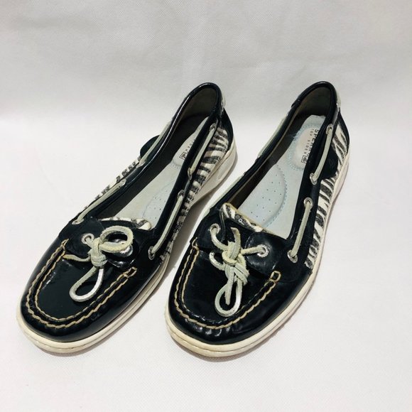 Sperry Shoes - Sperry Top Sider Women's Black & White Loafer 8